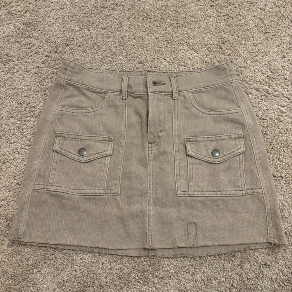 Aerie Tan Mini Skirt with Pockets
